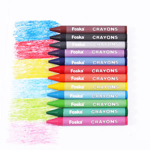 フォスカ高品質カラフルシルキークレヨン、カスタムグラフィティジャンボクレヨン、子供用無毒描画12色ワックスクレヨンアートセット - Product Image 3