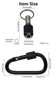 1/4 Zoll Sechskant-Schnellwechsel-Schraubendreher-Bit-Verlängerungsstange 6-teilig Kohlenstoffstahl Schlüsselanhänger Bohrerhalter für DIY OEM Schwarz - Product Image 6