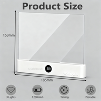 Lampe de lecture portable sans fil rechargeable à LED transparente pour livre, panneau lumineux pleine page, lampe plate pour lire au lit