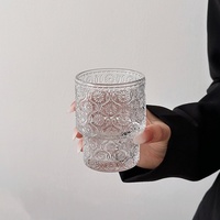 En stock – Tasse à matcha en verre ambré à motif floral, gobelet réutilisable pour boissons glacées au matcha, pour la cérémonie du thé matcha et l'usage quotidien