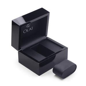 Scatola per Orologi di Lusso in Legno Lucido e Pelle PU, Confezione Nera Laccata Lucida per Orologi Premium - Product Image 4