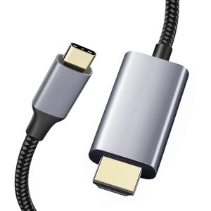 Cable <span class=keywords><strong>USB</strong></span> C a <span class=keywords><strong>HDMI</strong></span> con Carcasa <span class=keywords><strong>de</strong></span> Aluminio y Trenzado <span class=keywords><strong>de</strong></span> Nailon, Compatible con 4K60Hz, <span class=keywords><strong>Adaptador</strong></span> <span class=keywords><strong>de</strong></span> Video Tipo C a <span class=keywords><strong>HDMI</strong></span> para Laptop, Uso en Oficina y Hogar - Product Image 1