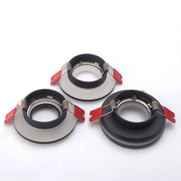 Plafonnier encastré LED anti-éblouissement en aluminium moulé sous pression, carré, avec coupelle de lampe remplaçable, pour spots MR16 GU10, cadre de downlight IP65