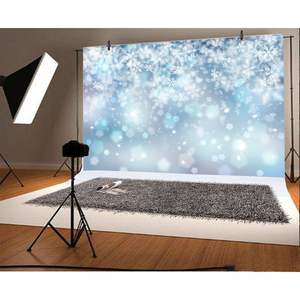Nouvelles toiles de fond pour portraits d'hiver avec flocons de neige tombants, tapisseries de neige, pour photographie de mariages, en mousseline, modèle chinois - Product Image 1