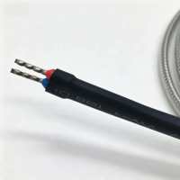 L-förmiger Flanschmontage-Hochtemperatursensor mit Drahtsonde, Edelstahl-Geflechtkabel, Ersatzsensor für Pelletöfen und Grills mit Befestigungsmaterial