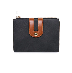 New Style Zipper Short Folding Wallet Large Capacity Student Coin <b>Purse</b> Retro Frosted Multi-card Holder Wallet - Product Image 6