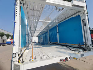 Semi-<span class=keywords><strong>remorque</strong></span> en acier à caisse basse avec caractéristiques de <span class=keywords><strong>voiture</strong></span> ouverte et basculante <span class=keywords><strong>Porte</strong></span> de <span class=keywords><strong>voiture</strong></span> <span class=keywords><strong>fermée</strong></span> pour une meilleure sécurité - Product Image 4