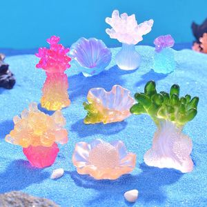 Produit Tendance 2026 : Décoration de Aquarium Luminescente en Résine Vibrante, Corail Sous-Marin, Azure Reverie, Cottagecore, pour Aquascaping - Product Image 4