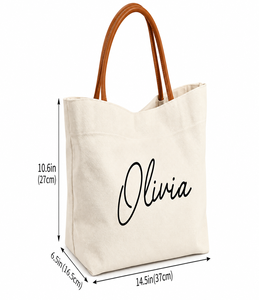 Custom Cotton <b>Canvas</b> Messenger Shoulder Bag Personalized Logo Multi Pocket Large Capacity Travel Tote <b>Handbag</b> - Product Image 5
