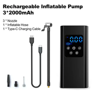 Gonfleur de pneus électrique sans fil 6000mAh, gonfleur intelligent automatique rapide, adapté aux voitures, motos et vélos