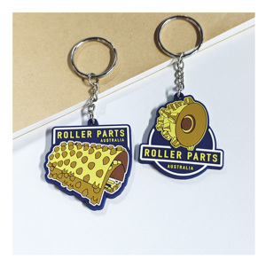 CCH OEM <b>Keychain</b> Manufacturing 2D logo Custom Silicone Rubber <b>Keychain</b> 3D Cute Anime Soft PVC <b>Keychain</b> - Product Image 2
