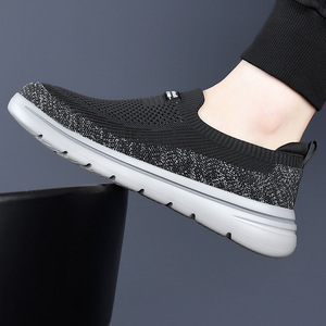 Chaussures décontractées pour hommes à enfiler, avec empeigne en maille respirante, semelle EVA, talon plat, pour le quotidien et la marche - Product Image 2