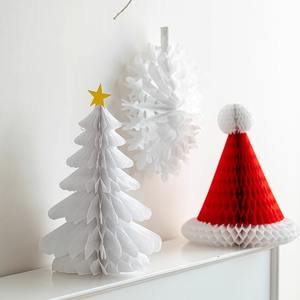 Honeycomb Paper <b>Christmas</b> Tree <b>Christmas</b> Hat Snowflake Hanging Decorations <b>for</b> Festive <b>Novelty</b> Ornament <b>Christmas</b> <b>Gifts</b> Favor - Product Image 3