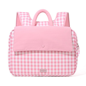 Lightweight Plaid <b>Backpack</b> <b>Laptop</b> Bag <b>for</b> Students Women Polyester Travel Storage Durable Zipper <b>Laptop</b> Bag - Product Image 3
