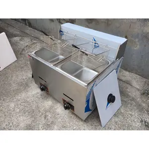 Friteuse commerciale Offre Spéciale de gaz de la machine 2-Tank de friteuse de pommes de terre d'équipement de restaurant