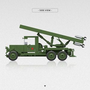 Bloques de Construcción Quanguan 300008 Serie Soviética BM-13 <span class=keywords><strong>Katyusha</strong></span> - Modelo de Construcción de Juguete Militar Ensamblado para Niños - Product Image 6