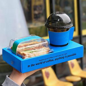 Scatola di imballaggio Sandwich personalizzata con tazza di caffè - Product Image 2