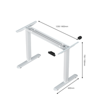 Bureau Électrique Réglable en Hauteur Noir pour Poste de Travail, Bureau Assis-Debout avec Designs Personnalisables