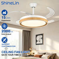 Kipas Angin Plafon LED Modern 42 Inch dengan Bilah ABS, 3CCT, Kontrol Remote Pintar, Harga Pabrik untuk Kamar Tidur