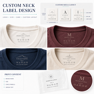 Custom Press Print Logo Sticker Eco-friendly Clothing Label Tag Vinyl Heat <strong>Transfer</strong> <strong>Iron</strong> <strong>on</strong> Neck Garment Label <strong>for</strong> <strong>Clothes</strong> - Product Image 5