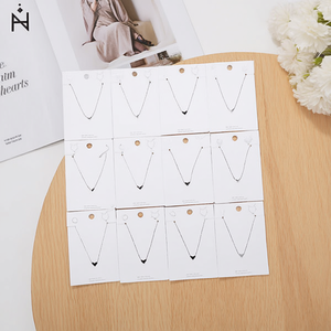 Collar de Acero en Forma de Corazón, Juego de 12 Piezas, Joyería Minimalista, Colgante de Moda - Product Image 3