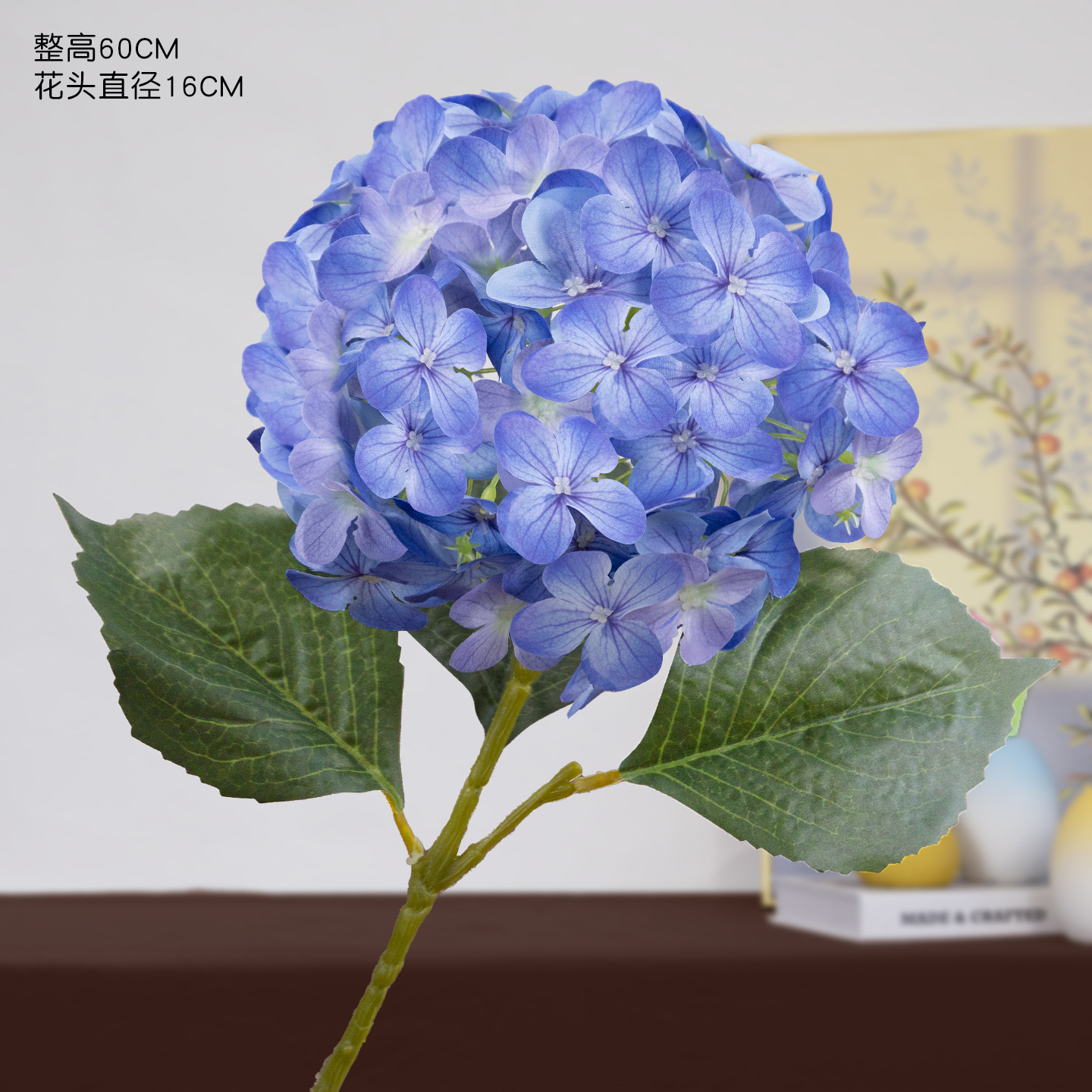 Dark blue single hydrangea
