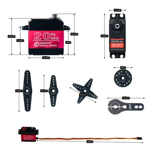 Servo Digital Stemedu DS3218 Pro GPS 1/8 1/10 1/12 para Auto RC, Unisex, 20KG, Alta Velocidad, IP66 Impermeable, Baja, Engranaje Metálico, Brazo 25T - Product Image 5