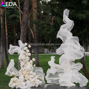 อุปกรณ์ประกอบฉากงานแต่งงานระดับไฮเอนด์ LEDA งานแฮนด์เมด ผ้าไหมออร์แกนซ่าขนาดใหญ่ สำหรับตกแต่งงานแต่งงาน งานอีเว้นท์ และเวที - Product Image 3