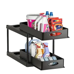 Buy Wholesale China Kitchen Countertop 2 Tier Sliding Pull Out Cabinet  Storage Organizer Spice Rack & Storage Cabinet at USD 2.5