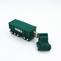 Kreatif disesuaikan lembut Pvc Usb Flash Drive 128gb desain gratis karet truk bentuk Usb Pendrive