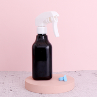 Bouteille pulvérisateur à gâchette en plastique PET noire de 200 ml, forme carrée, bouteille pulvérisateur à brume
