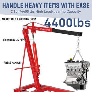 Grúa Hidráulica Manual Plegable Portátil de 2 Toneladas para Taller Mecánico, Precio de Fábrica - Product Image 2