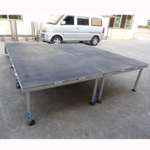 Pieds de scène en aluminium légers et réglables en hauteur pour concerts et événements en plein air - Montage facile et portable - Product Image 3