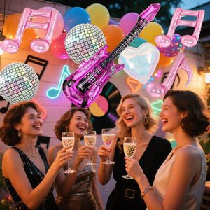 Combo de Globo Inflable de <span class=keywords><strong>Guitarra</strong></span> Rockera y Nota Musical - Decoración Inflable Divertida para Fiestas de Cumpleaños y Espectáculos - Product Image 4