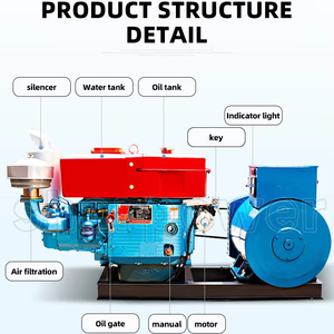 SHARPOWER SJ бренд 3-фазный однофазный генератор синхронный одноцилиндровый дизельный двигатель генератор - Product Image 3