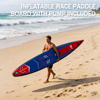 Planche de paddle gonflable de course, nouvelle conception OEM, fabriquée en Chine, pour hommes, lacs et rivières