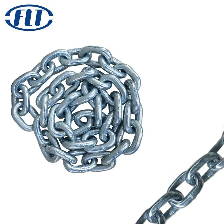 China Fabrikant Ons Standaard Nacm96 Industriële Gegalvaniseerde Schakelketting G30 G43 Ketting