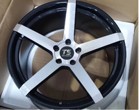 Rines de Aleación de Aluminio Forjado de 5 Estrellas con Acabado Negro Brillante Personalizado, 18-24x14 5x112 5x114.3 5x120 20mm 25mm, Modificados para Vehículos de Pasajeros