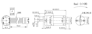 Micro Motore DC con Riduttore FT-20RGM130-55K-11PPR 6V 270RPM 0.5Kgf.<span class=keywords><strong>cm</strong></span> con Encoder 11PPR - Product Image 2