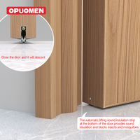 Porte intérieure moderne en aluminium et bois, isolante phoniquement, avec panneau blanc minimaliste, pour appartement, chambre et cuisine (vente en gros)