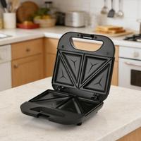 Machine à sandwichs professionnelle antiadhésive, grille-pain électrique double face, gaufrier triangulaire
