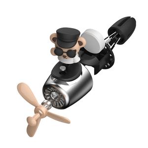 Diffuseur de parfum pour voiture, odeur dans la grille de ventilation, diffuseur de parfum en forme d'ours en peluche, accessoires de décoration intérieure de voiture rotatifs, clip parfum - Product Image 5