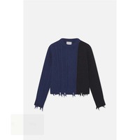 Pull tricoté tendance pour homme, coupe ample, épaules tombantes, effet vieilli, haute qualité, personnalisé, vente en gros, directement de l'usine