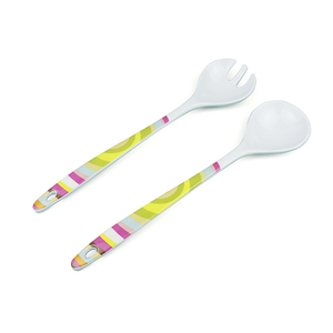 100% <strong>Custom</strong> White Melamine Salad <strong>Spoon</strong> <strong>and</strong> <strong>Fork</strong> Set - Product Image 1