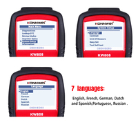 Precio de fábrica escaner automotriz KONNWEI KW808 OBD II herramienta de diagnóstico de escáner de coche para coches de protocolo OBD2 universal