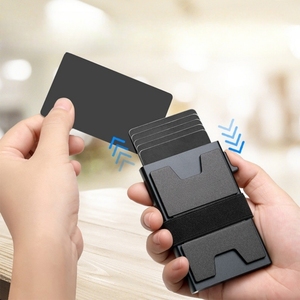 Kim Loại Chủ Thẻ Tín Dụng Du Lịch <span class=keywords><strong>Mini</strong></span> RFID Wallet Men <span class=keywords><strong>Card</strong></span> Trường Hợp Porte Carte Nam Money <span class=keywords><strong>Clip</strong></span> - Product Image 3