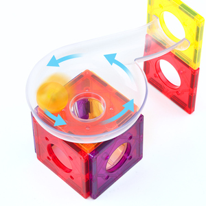 Nhà Máy ODM/OEM ABS nhựa đá cẩm thạch chạy ống Ống đồ chơi trong suốt Ống Nam châm khối giáo dục xây dựng từ gạch cho bé - Product Image 3