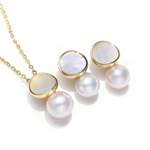 Elegante Luxe Bruiloftsfeest Zoetwaterparel 18K Vergulde 925 Zilveren Ketting Oorbellen Sieraden Set Voor Dames Kerstcadeau - Product Image 6