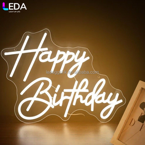 ป้ายไฟนีออน LEDA คุณภาพสูงสำหรับงานวันเกิด ตัวอักษรอะคริลิค ไฟนีออน LED สุขสันต์วันเกิด สำหรับงานแต่งงานและงานอีเว้นท์ - Product Image 4