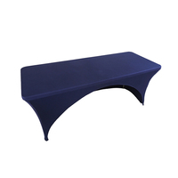 Vente en Gros Rectangle 6 pi Spandex Nappes Ajustées Tissé Spandex Table Couvertures pour Événements